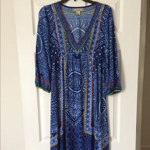 Flying Tomato Blue Patterned Dress